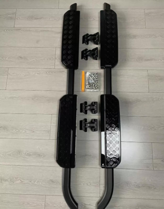 Glossy Black Nerf Bar Running Boards For 2020+ Land Rover Defender 110 130 Aluminium Alloy Side Auto Step Bars