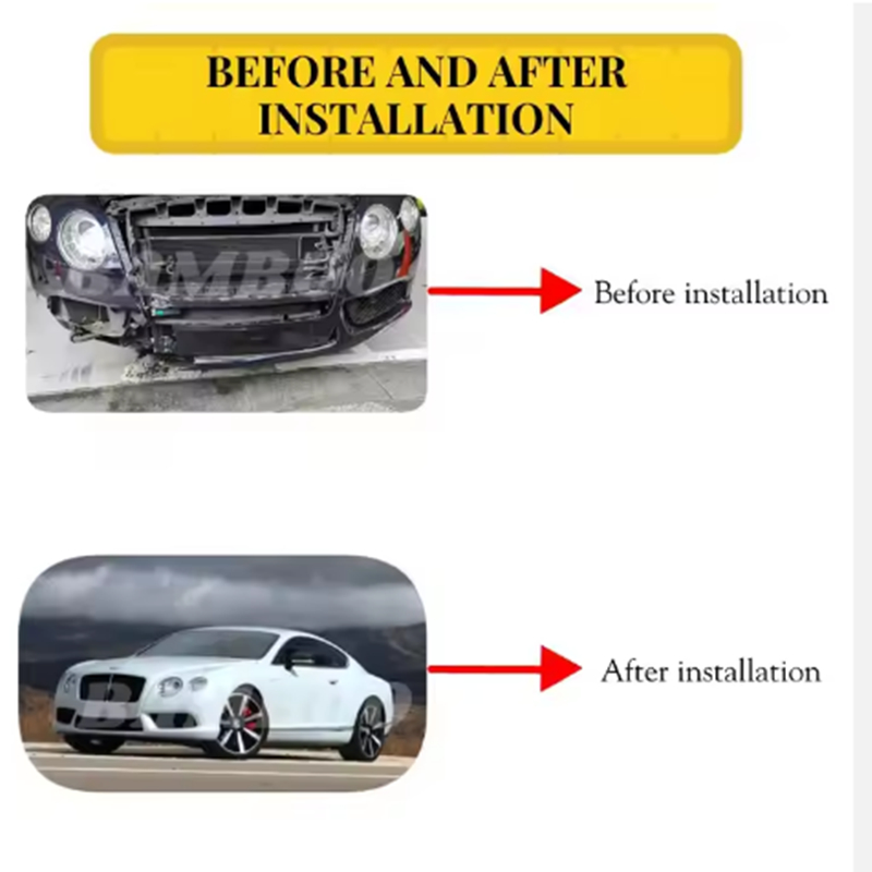 Bentley Continental GT GTC Front Bumper Cover Grille Set 2012-2015 V8 4.0L